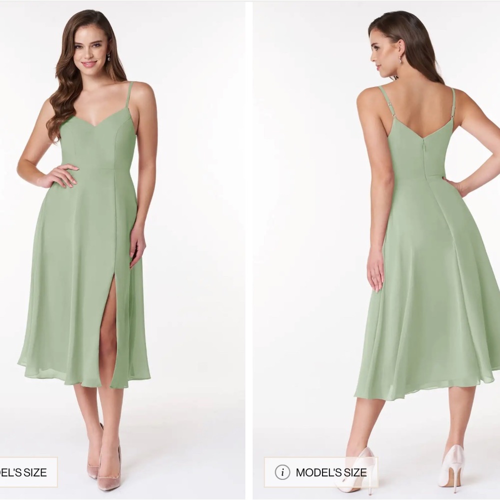 Azazie Clarissa Dress in Dusty Sage